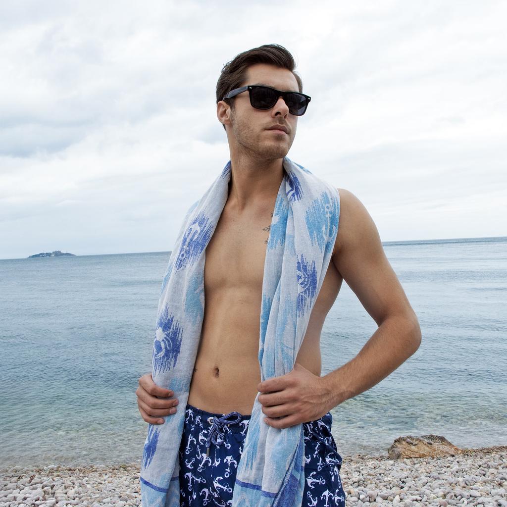 Anemoss Turkish Beach Towel 39 x 70 100% Cotton Extra Large Turkish Peshtemal