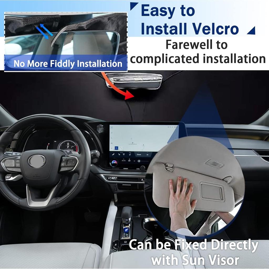 SHAOHAO for 2024 Lexus RX 350 Windshield Sun Shade 2023 2024 RX350 Car Window Shades, for 2023 2024 Lexus RX 350 350h 450h 500h Car Sun Shade