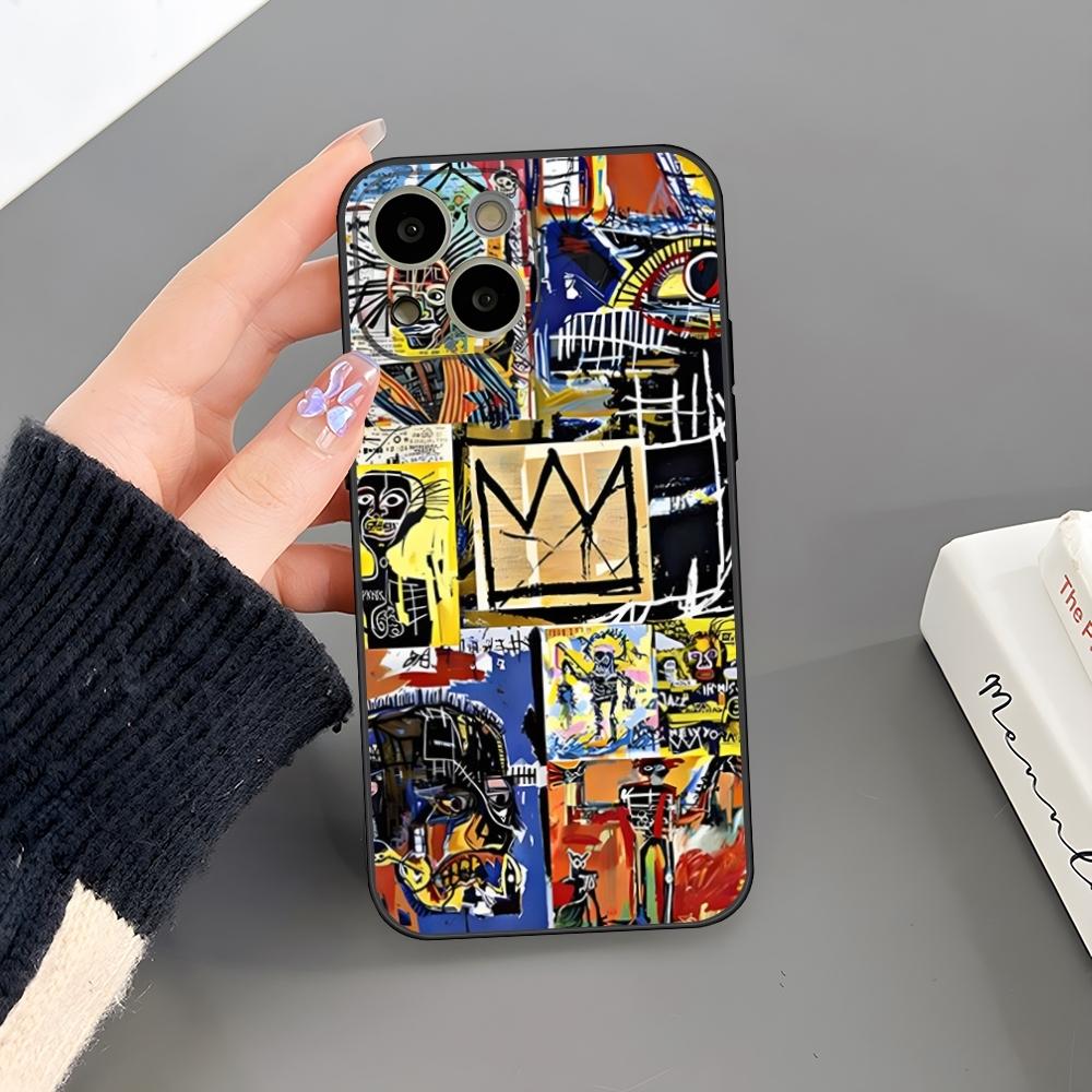 Чехол для телефона B-Basquiat Art Graffitis для iPhone 15 Pro Max 14 Pro 16 Plus 12 13 11 Xr X Xs 8 7 Plus Силиконовая задняя крышка