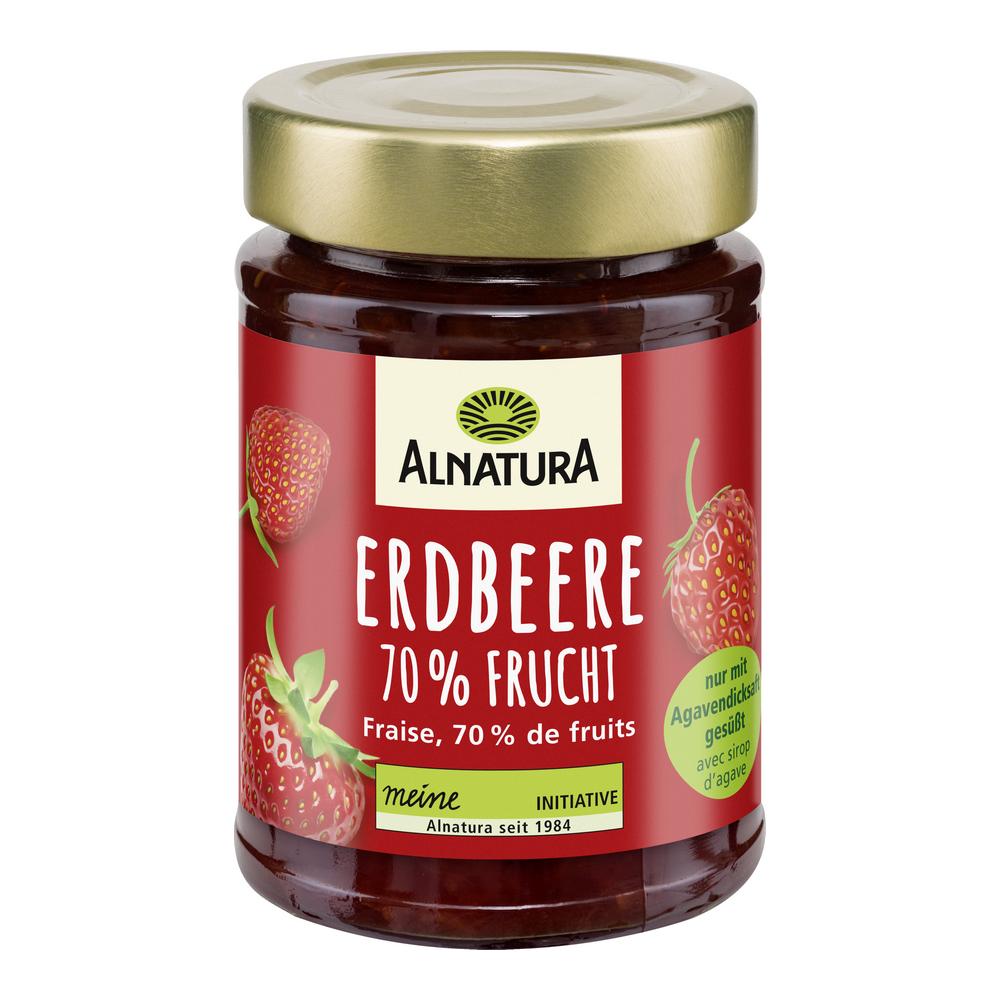 Alnatura Клубничный джем с мякотью фруктов 70% и сиропом агавы 200 г