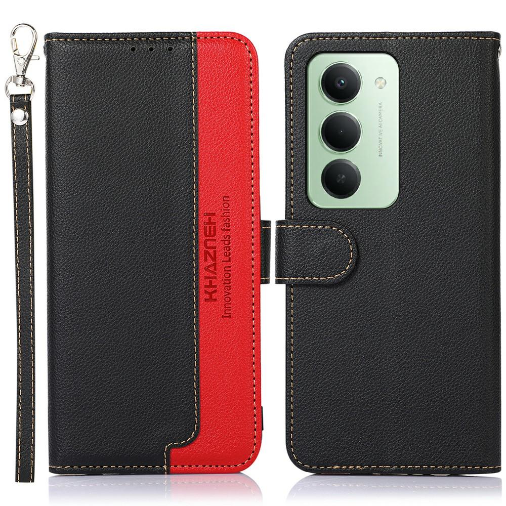 For Xiaomi Redmi 15 5G (Global) (169mm) Case RFID Blocking Wallet PU Leather Phone Cover with Strap