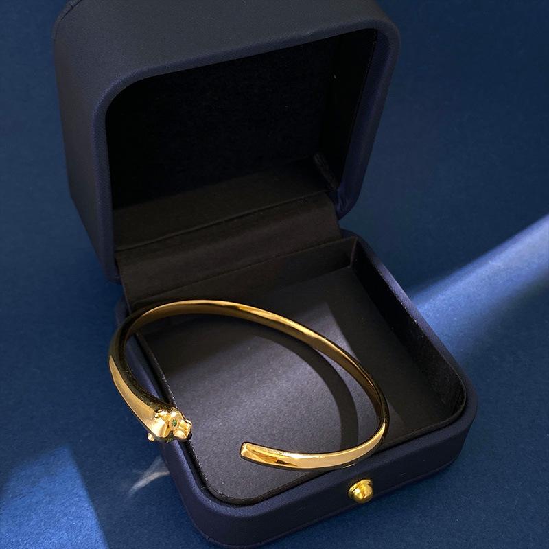 Европейский и американский стиль Открытый браслет с головой леопарда - Модные и стильные украшения с гепардом