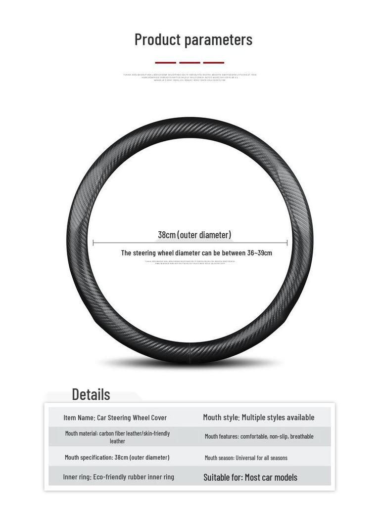 Premium Genuine Leather Steering Wheel Cover for Buick: Excelle, Regal, LaCrosse, Envision, Velite, Verano, GL6