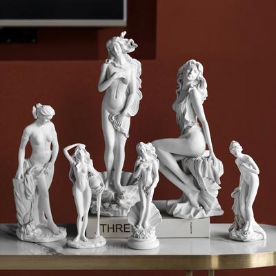 Статуя греческой богини Фигурка человеческого тела Художественные украшения Скульптура Афродиты Фигурка Венеры Офис Книжный шкаф Гостиная Домашний декор