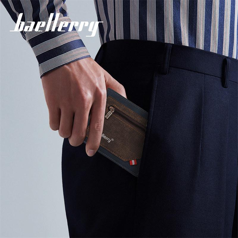 Baellerry Мужские модные короткие кошельки, винтажный дизайн, держатель для карт для мужчин, классический мужской кошелек, кошелек