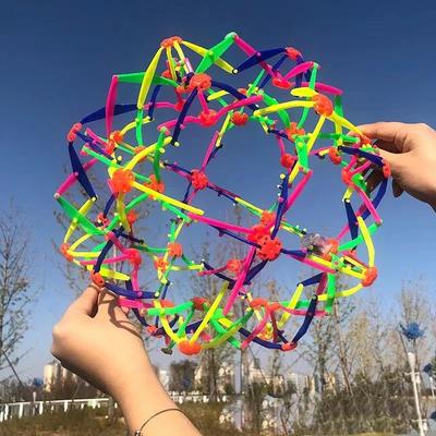 Телескопический мяч Детский волшебный уличный мяч-цветок Мяч для бросания Мяч для пинков Растягивающийся мяч-цветок Интерактивная игрушка для родителей и детей
