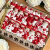 Holiday Home Decor Red And White Doll Hanging Pendants for Christmas Tree, Decorative Wooden Girls Classroom Decorations Ornament, Seasonal