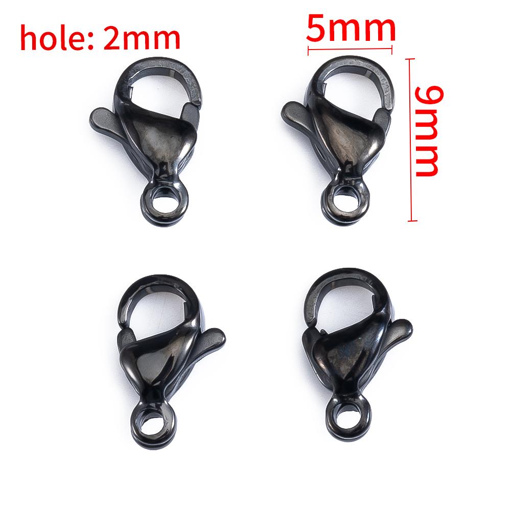 20pcs 100pcs 9-15mm Multi Color Lobster Clasps Stainless Steel Claw Chain Connectors for Bracelets Necklaces DIY Jewelry Making