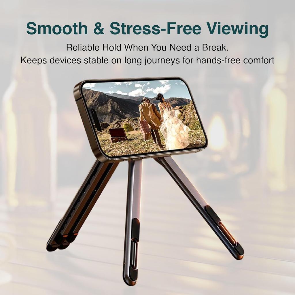 3-in-1 Adjustable Magnetic Foldable Laptop Stand Aluminium Ergonomic with Magsafe Tripod.