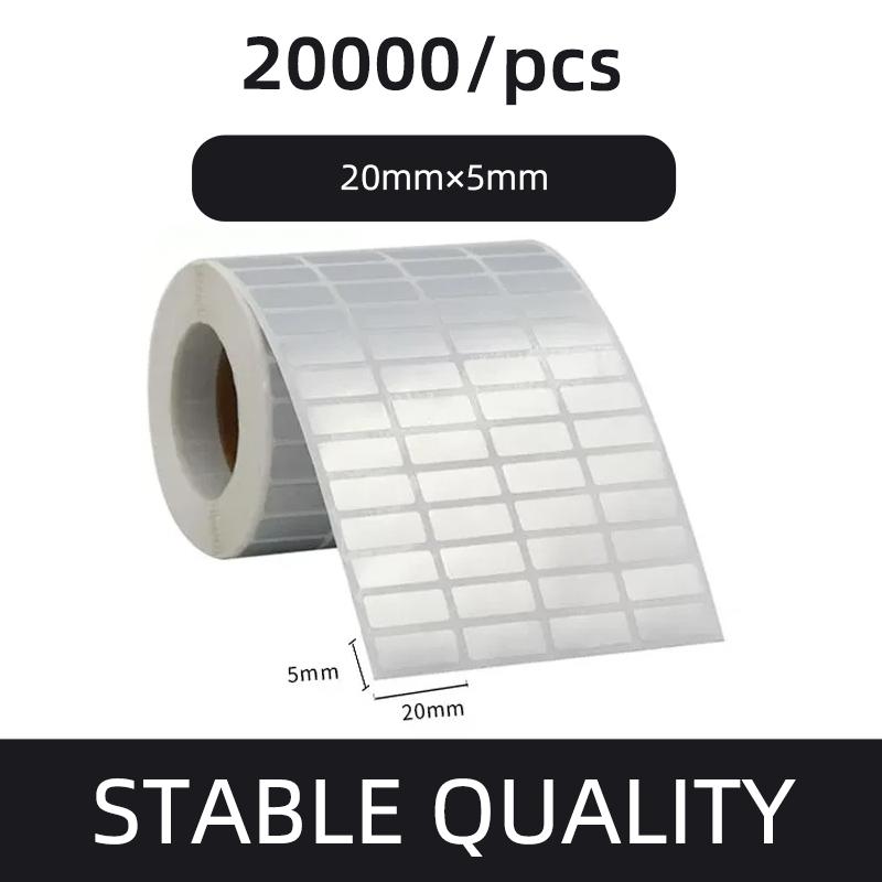 Этикетка со штрих-кодом из матового серебристого ПЭТ 20 30 40 50 60 70 80 90 100 Термотрансферная лента для принтера Наклейка