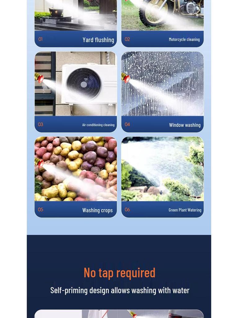 Электрический беспроводной пистолет для мойки автомобилей высокого давления