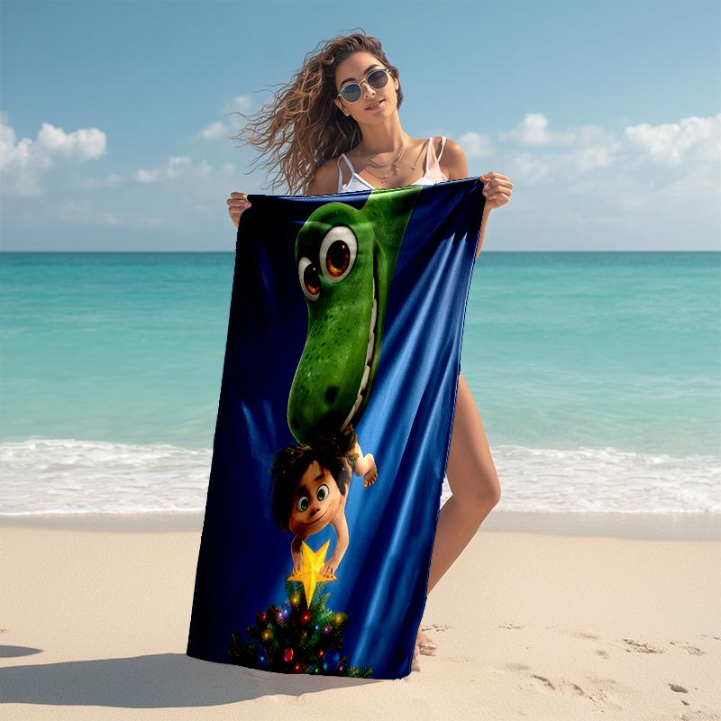 1pc The Good Dinosaur1 Beach Towel, Comfortable and Thick, and Swimming/Bath/Picnic/Camping Towel, Suitable for Seaside Beaches