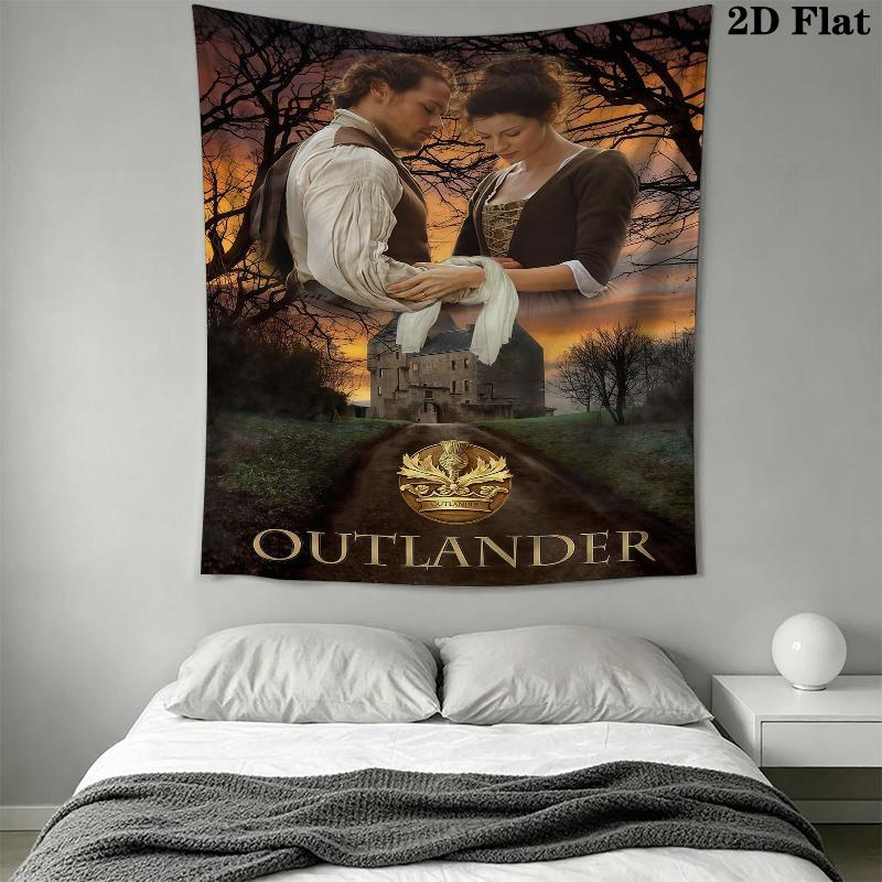 Vibrant Outlander Wall Tapestry Aesthetic Wall Hanging Printed Fabric Blanket Decorative Tapestries for Bedroom Living Room Home Decor