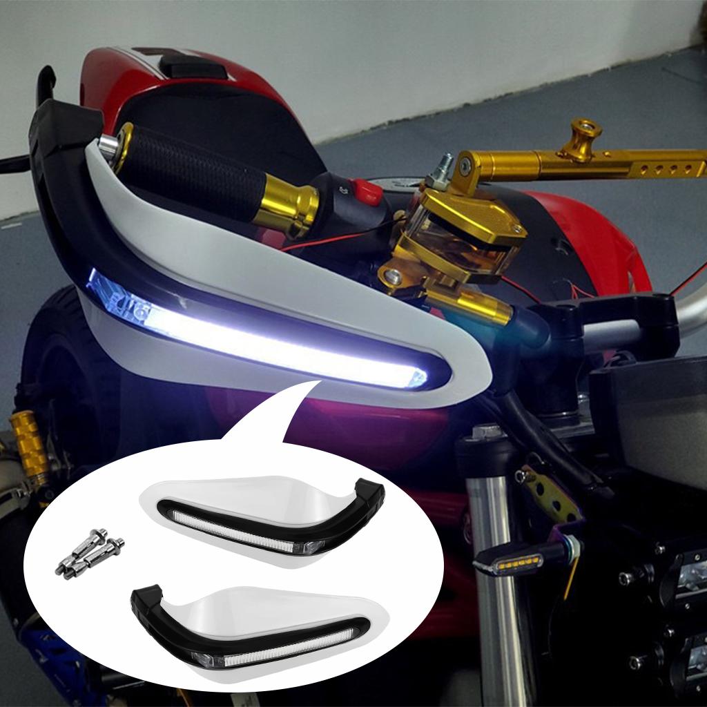1 Pair Motorcycles Handguards LED Hand Guards Crash Protection Anti-fall, Windproof and Anti-collision