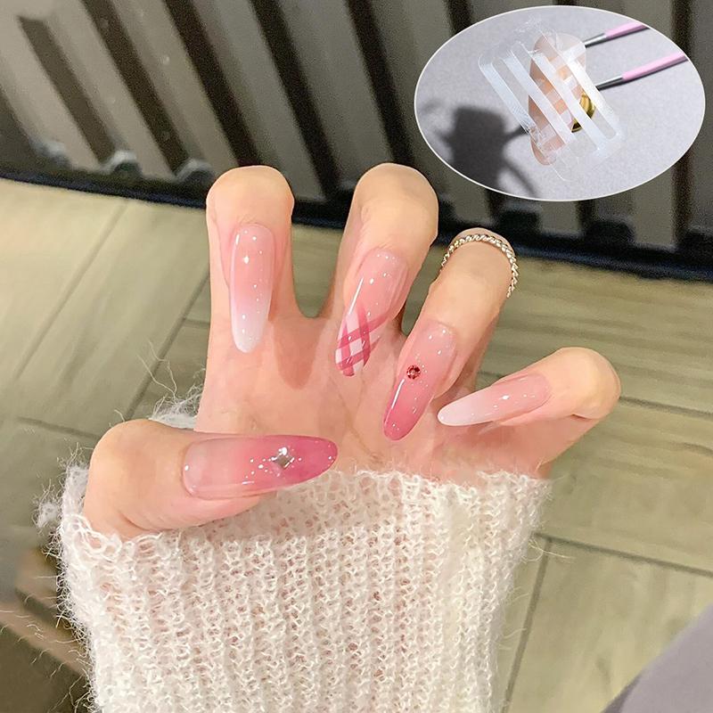 1 лист прозрачных наклеек для французского маникюра, прочные наклейки для дизайна ногтей, трафареты для французского маникюра своими руками, 3D-инструменты для укладки