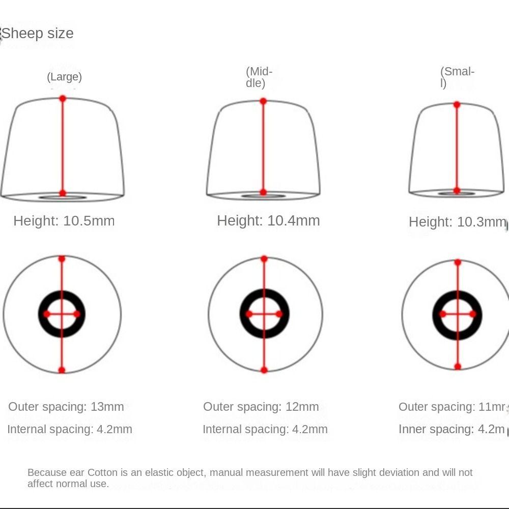 3Pair(6шт) Шумоизоляционные наушники из пены с эффектом памяти, подушечки для ушей, модные