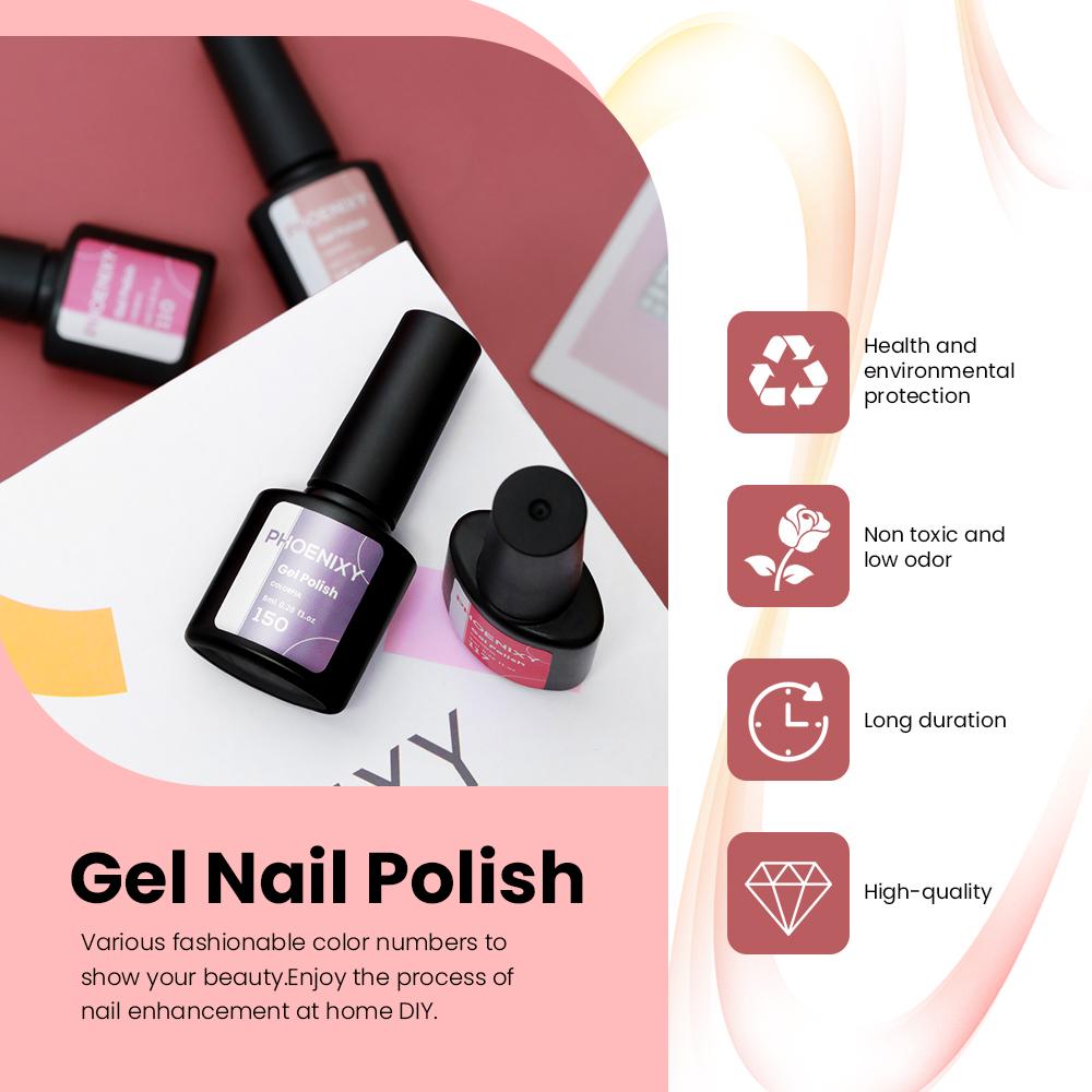 PHOENIXY 8 мл 20 цветов блестящий гель-лак для ногтей красочный гель лазерный блестящий эффект дизайн ногтей DIY лак