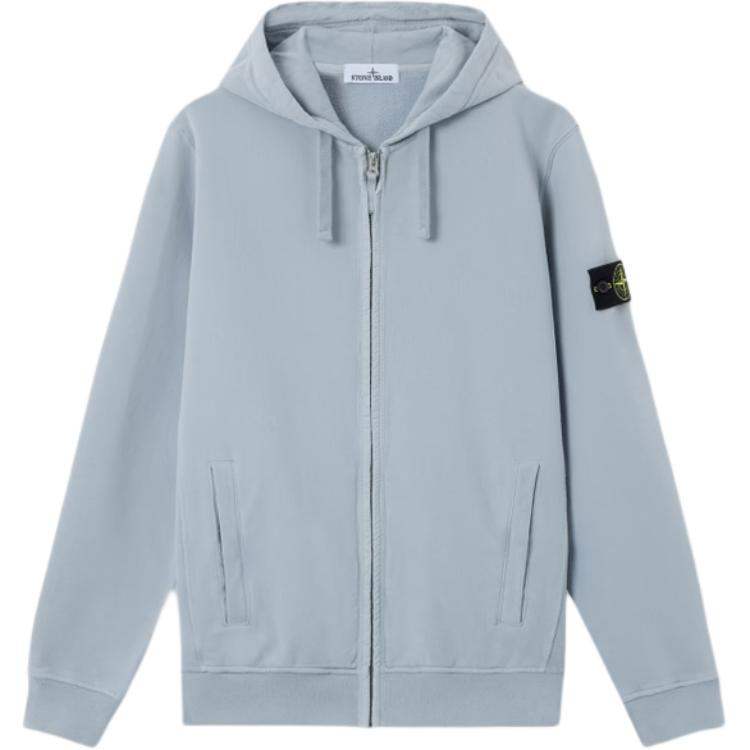 Stone Island Zip Hooded Ribbed Sweatshirt Men sweatshirts L2S156100067S0A20V0049