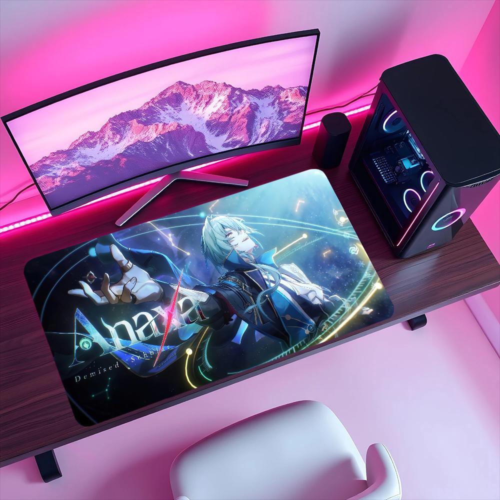 Игровой коврик для мыши Honkai Star Rail Anaxa Нескользящий Утолщенный Большой с запирающим краем для письма Офисный Студенческий Игровой Подушка MousePad