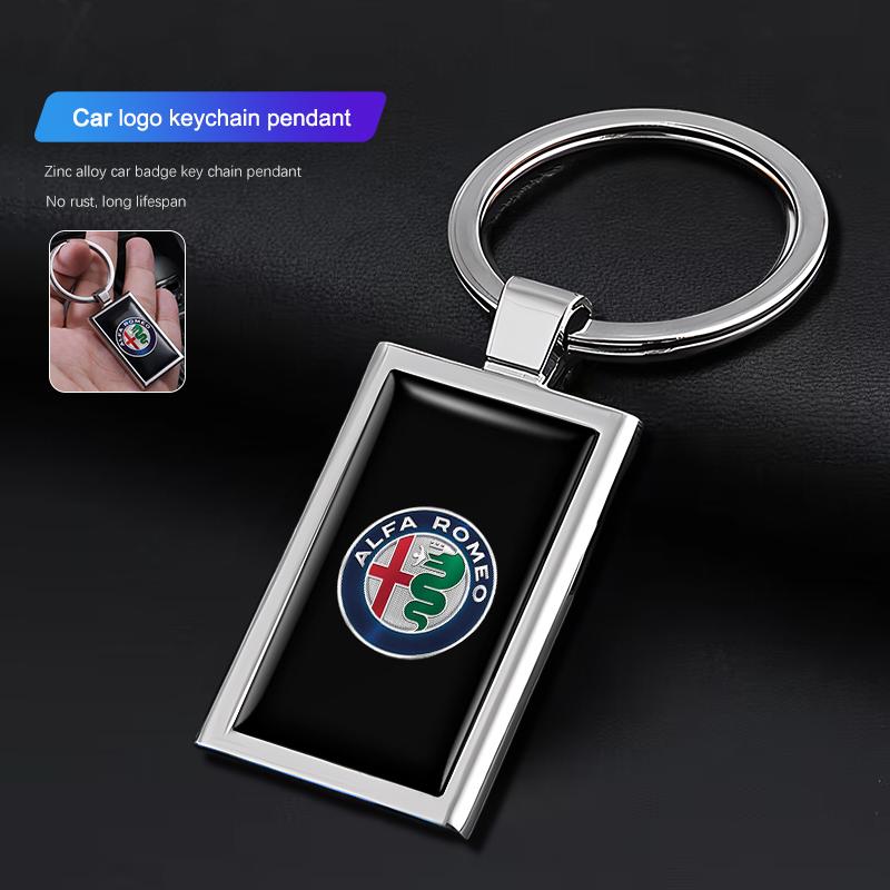 IJHD3 Car Keychain Auto Emblem Keyring Pendant Accessories For Alfa Romeo Giulietta 159 Mito Giulia Stelvio 147 156 Tonale Brera Disco