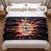 Union Berlin Printed Flannel Blanket Custom Name Text Soft Warm Throw For Bedroom Holiday Gift