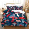 Mushroom Duvet Cover Colorful Cute Cartoon Bedding Set Twin Full King For Teen Boys Girl Kids Kawaii Botanical Plant Quilt Cover