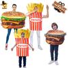 Взрослые Костюмы Картофель Фри для Шоу Хэллоуин Маскарад Косплей Костюмы Картофель Фри Косплей