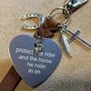 Protect This Rider And The Horse She Rode In On-Saddle Charm Fashionable Keychain Saddle Heart Charm Equestrian Riding Gift