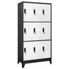 VidaXL Locker Cabinet Anthracite and White 90x45x180 Cm Steel 339808