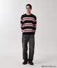 MAHAGRID Mesh Stripe Knit Black(Mg2Fsmk611A)