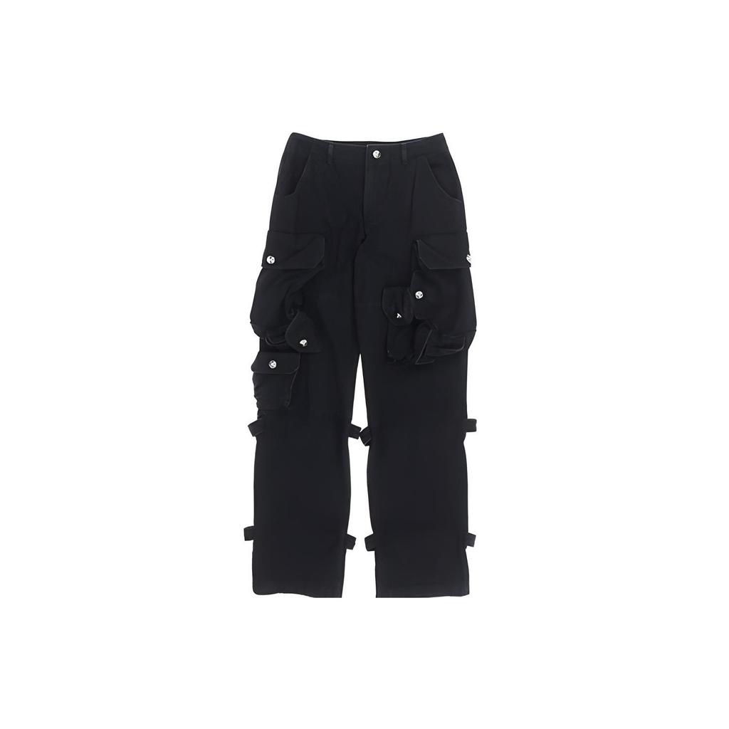 WE11DONE Jeans Men's Black Moderate Cargo Pants WD-DP3-21-303-M-BK
