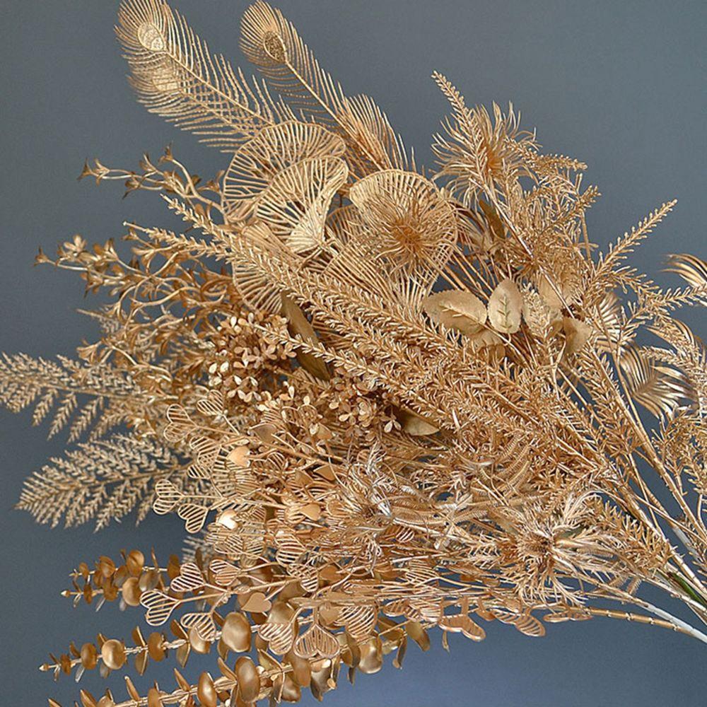 Christmas Golden Maple Leaf Artificial Flower Christmas Decoration Fake Flower Artificial Plants