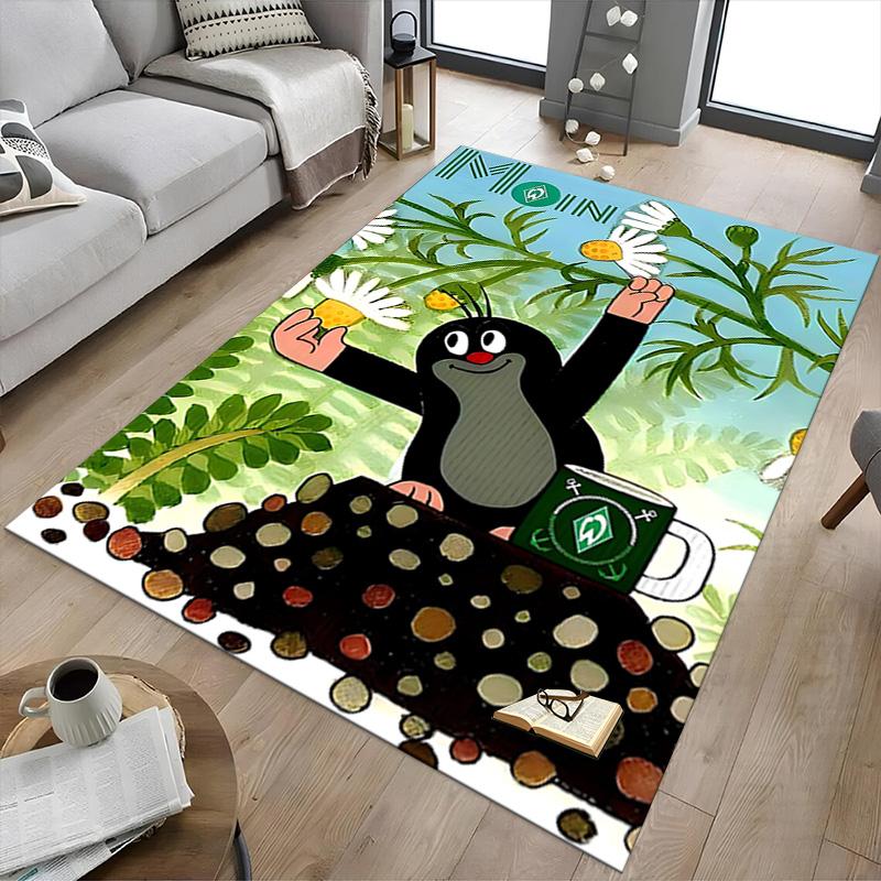 Mole Garden Carpet For Playroom Bedroom Living Room Sofa Home Decorkids Game Area Rug Nonslip Floor Mat