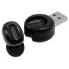 Rasta Banana Bluetooth Single Earbud with Microphone for Android and USB Charging Black 5.0 iPhone, Hands-Free Calling, Cradle, (RBTEMMS03BK)