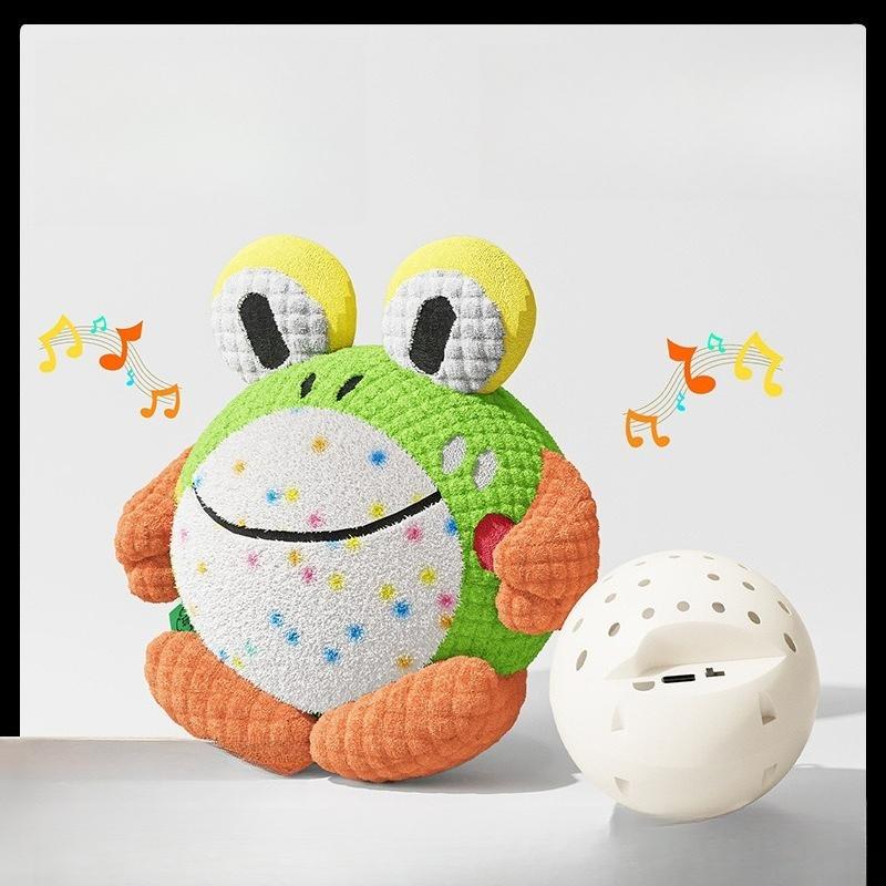 Electric Bouncing Dog Toy Removable Washable Bite‑resistant Sounding Plush Toy Self‑entertainment Boredom Relief for Small Medium Dogs