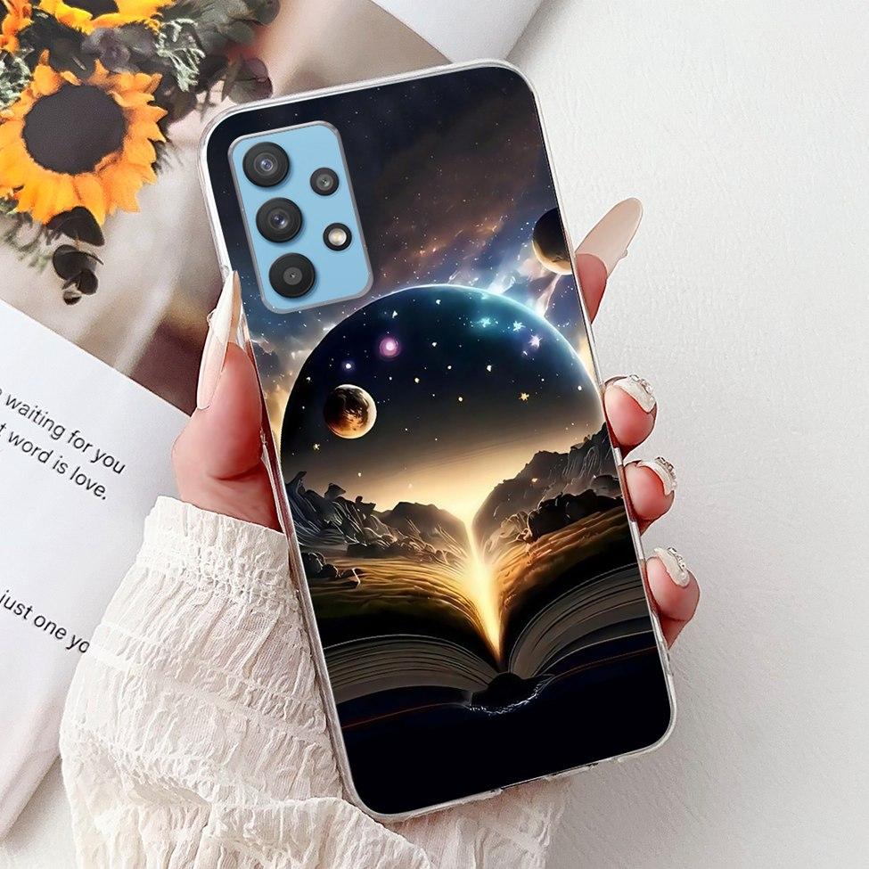 Чехол для Samsung A32 5G SM-A326B Прозрачный Милый Кот Модный Забавный Расписной Задняя Крышка Для Samsung Galaxy M32 5G Чехол для Телефона SM- M326B