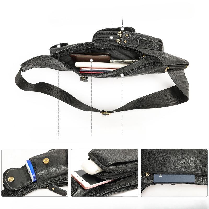 Винтажная нагрудная сумка из натуральной кожи для мужчин, повседневная мужская сумка через плечо на одно плечо с верхним слоем из коровьей кожи, полумесяц, нагрудная сумка