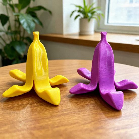 3D-печатный держатель для телефона-банана, портативный, легкий, универсальный, в форме фрукта, настольная подставка для мобильного телефона, декор для дома и офиса