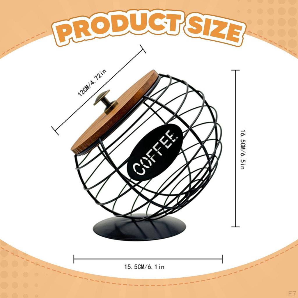 Coffee Capsule Holder, Desktop Container for Cafes, Hotels, Large Capacity, Counter Decoration,