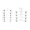 6-Tier Skirt Pants Shorts Hangers Space Saving No Slip Storage Metal Skirt Rack