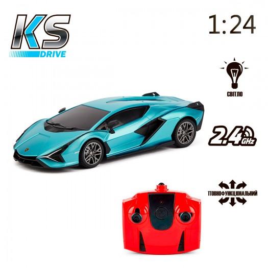 KS Drive RC Car - Lamborghini Sian (1:24, blue)KS Drive RC Car - Lamborghini Sian (1:24, Blue)
