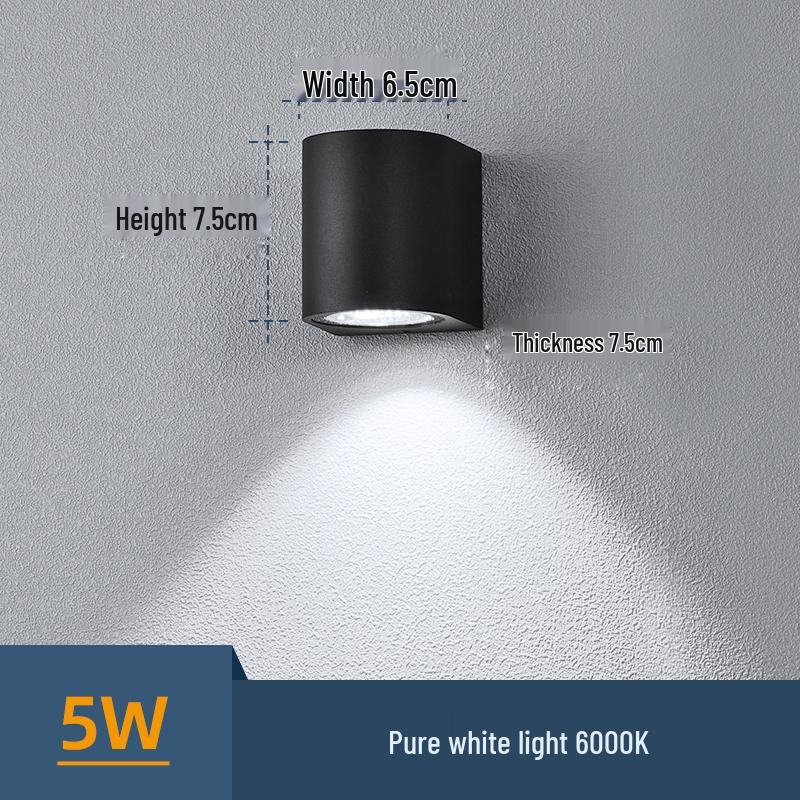 Universal Waterproof Wall Washer Light for Balcony, Courtyard, or Terrace - Exterior Up and Down Outdoor Lighting