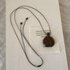 New Chinese Retro Wooden Wine Jug Black Rope Long Necklace Female Personality Unique Temperament Versatile Neck Chain Sweater Chain