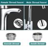 18/20/22/24mm To 22mm Faucet Adapter Set With Washer Faucet Connector  Bathroom