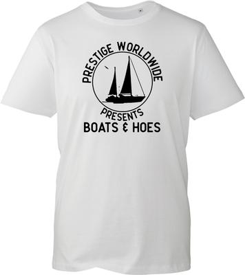 Prestige Worldwide Tshirt Unisexs Black Cotton Boats Hoes Funny Movie Quote Top