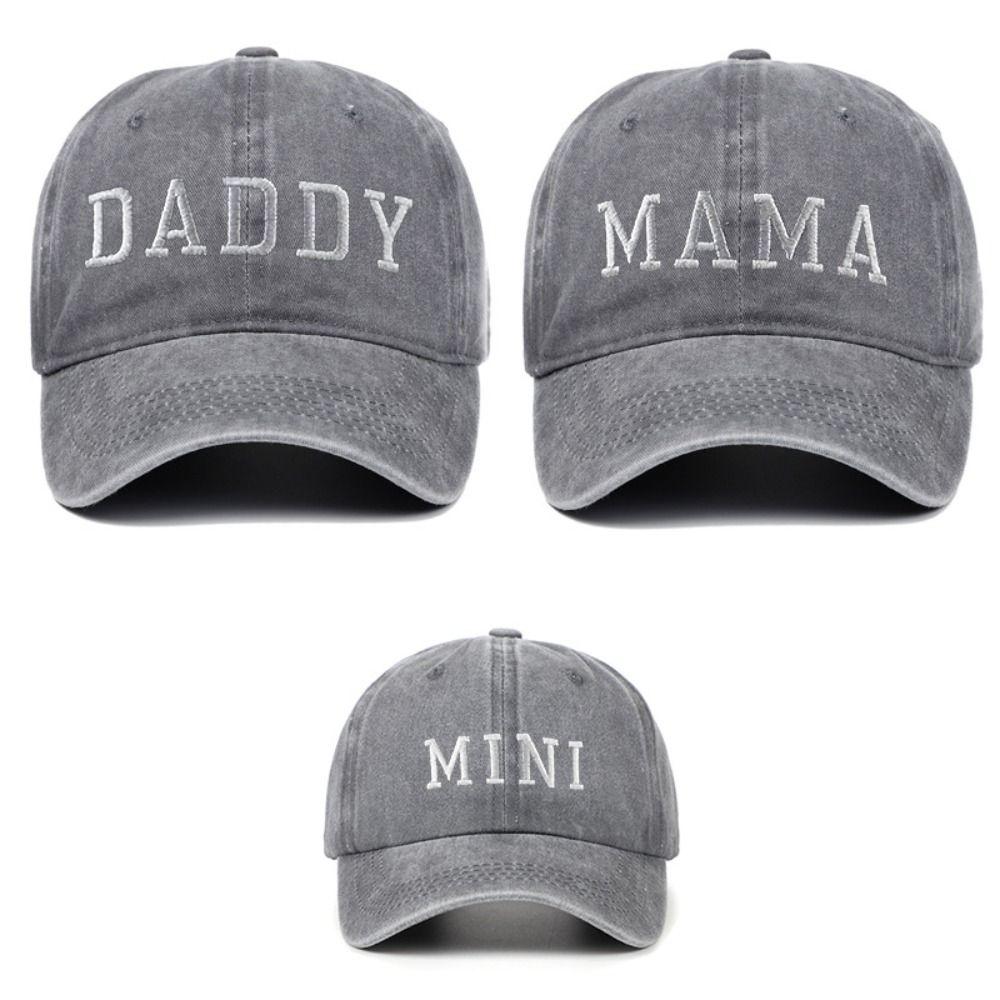 Vintage Parent-child Baseball Hats Adjustable Family Matching Baseball Cap Sport Visors Cap Gifts