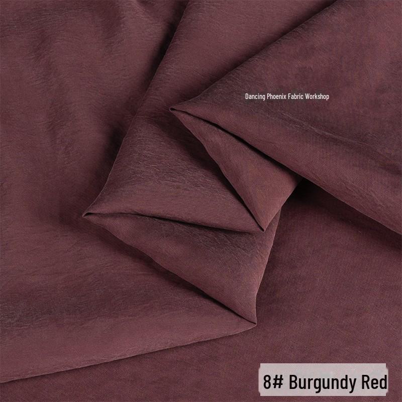 Ретро-песочная матовая медно-аммиачная шелковая ткань - неэластичный материал для верха/юбки Hazy Frost