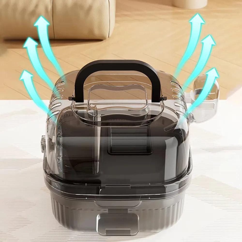 Дышащая среда обитания хомяка Прозрачные клетки для ежей Клетка для путешествий для хомяков Путешествия на открытом воздухе