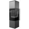 Wood Burning Steel Stove KRATKI REN/M Left Ø 150 7 kW Black Thermotec Self Closing Door