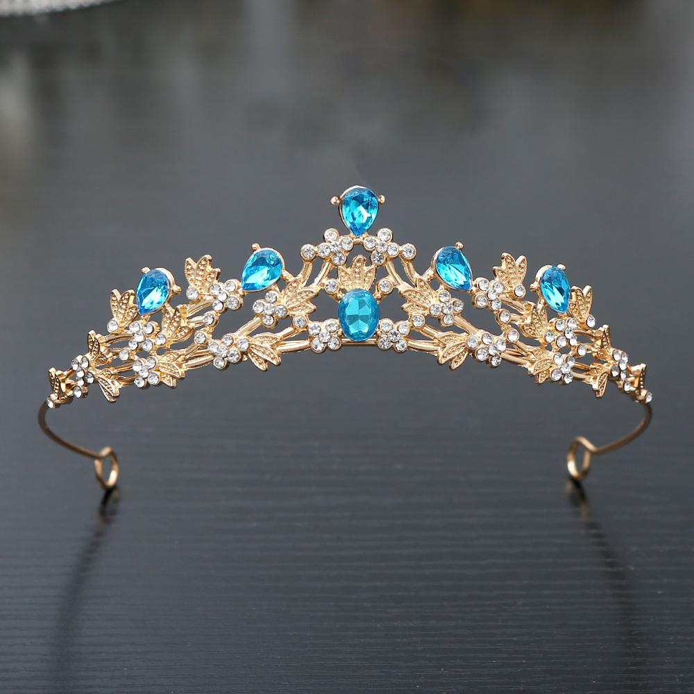 Exquisite Fashion Crystal Children Princess Crown Headpiece Girls Crown Birthday Hair Ornament Girls Stage Performance Headpiece